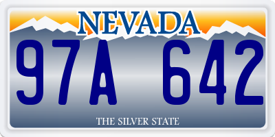 NV license plate 97A642