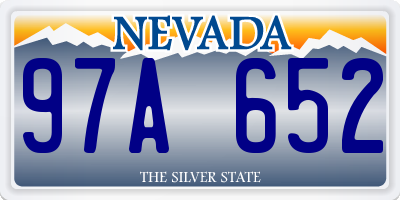 NV license plate 97A652