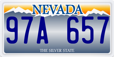NV license plate 97A657