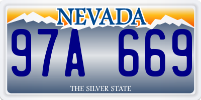 NV license plate 97A669