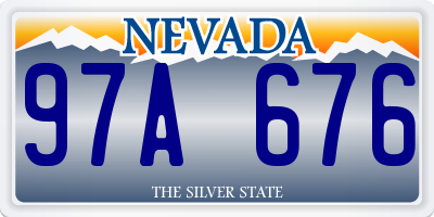 NV license plate 97A676