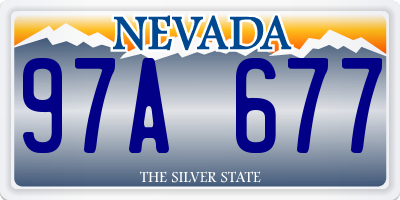 NV license plate 97A677