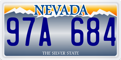 NV license plate 97A684