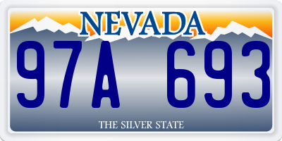 NV license plate 97A693