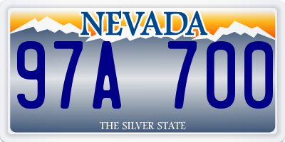 NV license plate 97A700