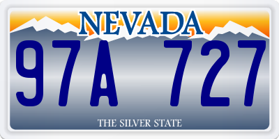 NV license plate 97A727