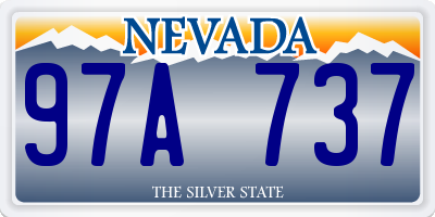 NV license plate 97A737