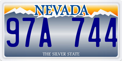 NV license plate 97A744