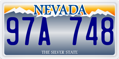 NV license plate 97A748