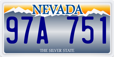 NV license plate 97A751