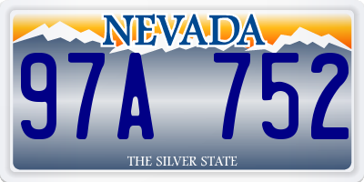 NV license plate 97A752