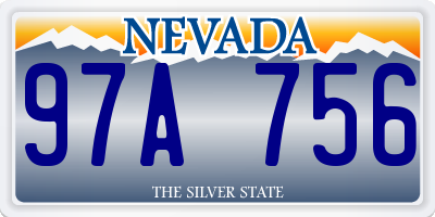 NV license plate 97A756
