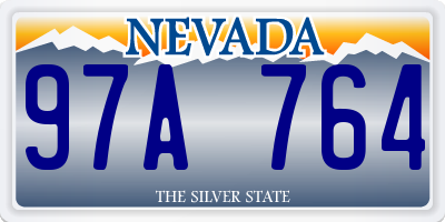 NV license plate 97A764