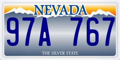 NV license plate 97A767