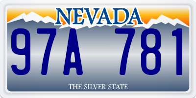 NV license plate 97A781