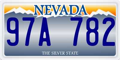 NV license plate 97A782