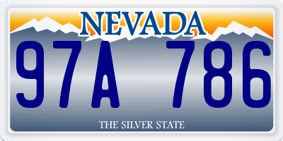 NV license plate 97A786