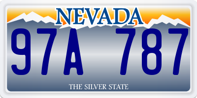 NV license plate 97A787