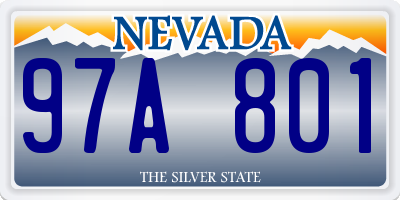 NV license plate 97A801