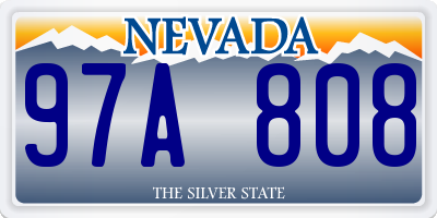 NV license plate 97A808