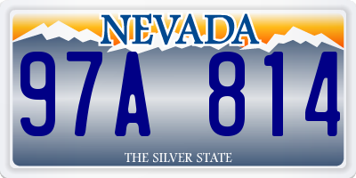 NV license plate 97A814