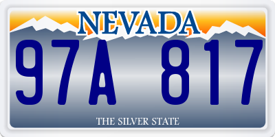 NV license plate 97A817