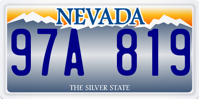 NV license plate 97A819