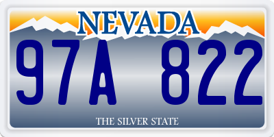 NV license plate 97A822