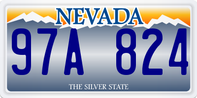 NV license plate 97A824
