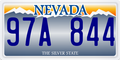 NV license plate 97A844