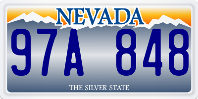 NV license plate 97A848
