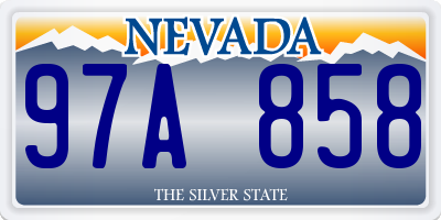 NV license plate 97A858