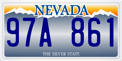 NV license plate 97A861