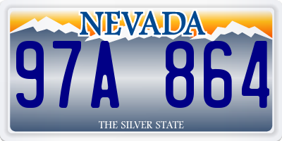 NV license plate 97A864