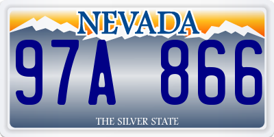 NV license plate 97A866