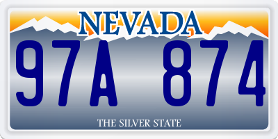 NV license plate 97A874