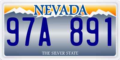 NV license plate 97A891