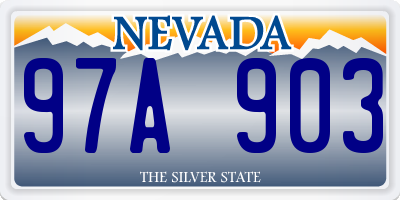 NV license plate 97A903