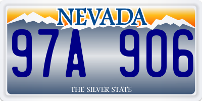 NV license plate 97A906