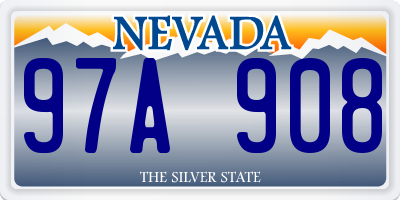 NV license plate 97A908