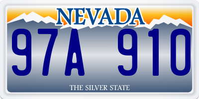 NV license plate 97A910