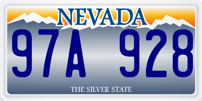 NV license plate 97A928