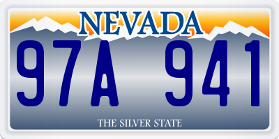 NV license plate 97A941