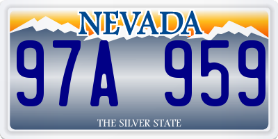 NV license plate 97A959