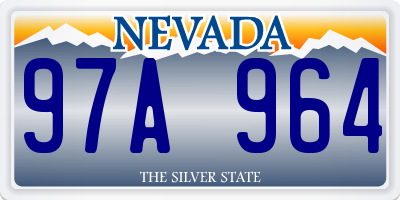 NV license plate 97A964