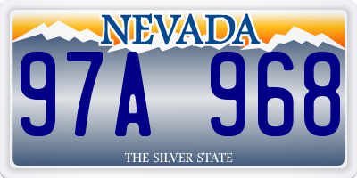 NV license plate 97A968