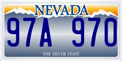 NV license plate 97A970