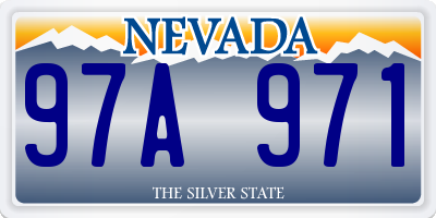 NV license plate 97A971