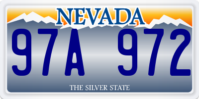 NV license plate 97A972