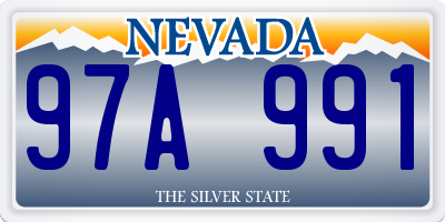 NV license plate 97A991